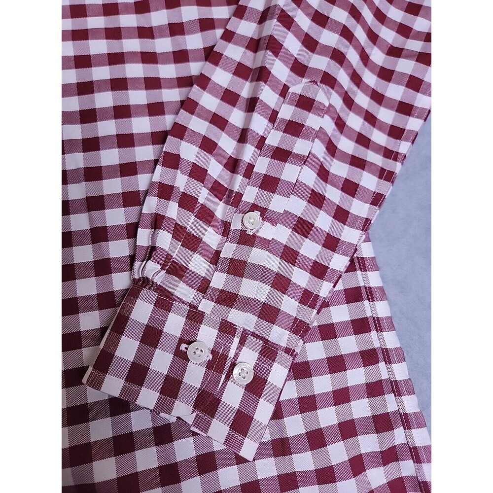 Brooks Brothers Shirt Mens L Fleece Red Plaid Supima Cotton Dad Preppy Logo - Picture 5 of 12